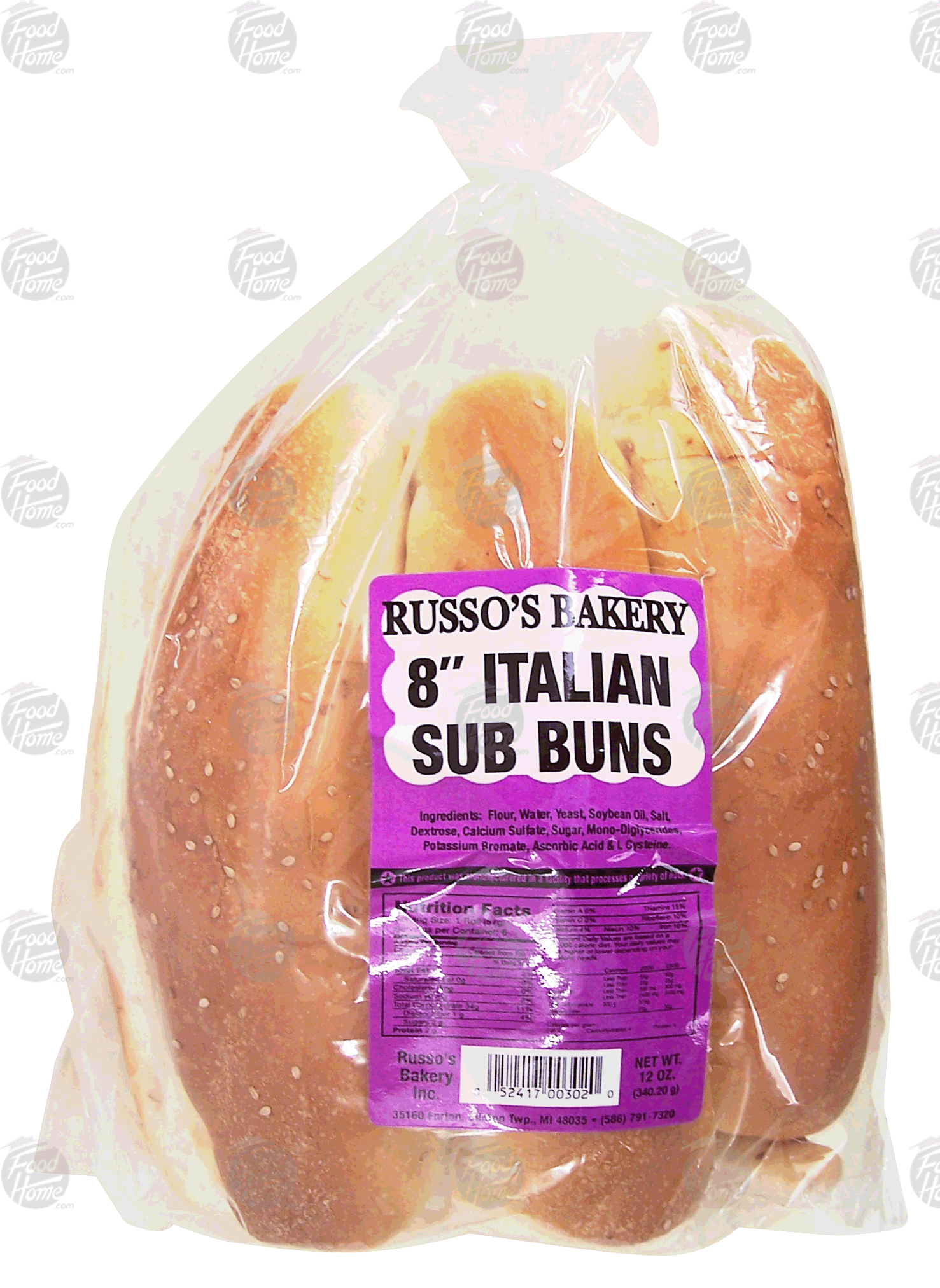 Russo's Bakery  8-inch italian sub buns, 6-count Full-Size Picture